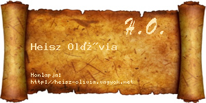 Heisz Olívia névjegykártya